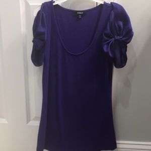 Purple scoop neck top